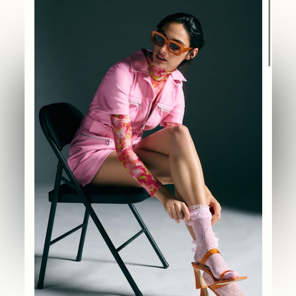 Avec Les Filles Utility Romper pink US size 12‎ Anthropologie
